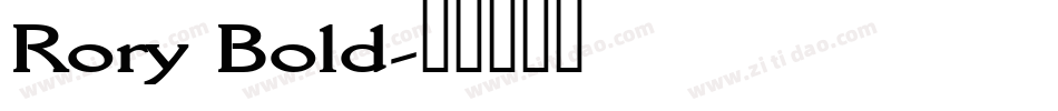 Rory Bold字体转换